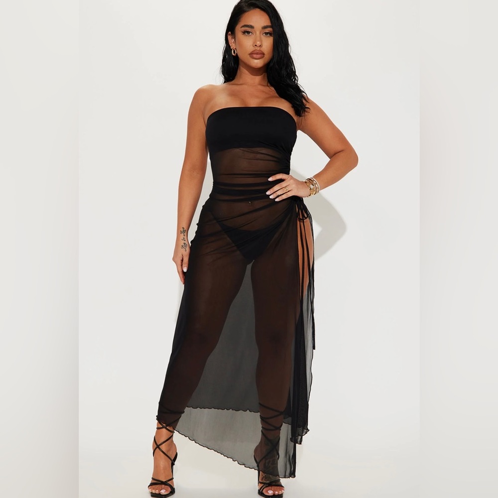 Fashion Nova Mesh Cover up Dress